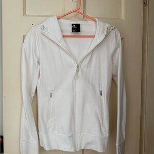 GapFit White Zip-Up Hoodie